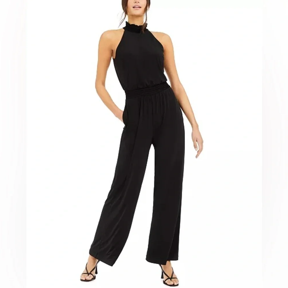 Inc Elegant Black Sleeveless Jumpsuit - Picture 8 of 15